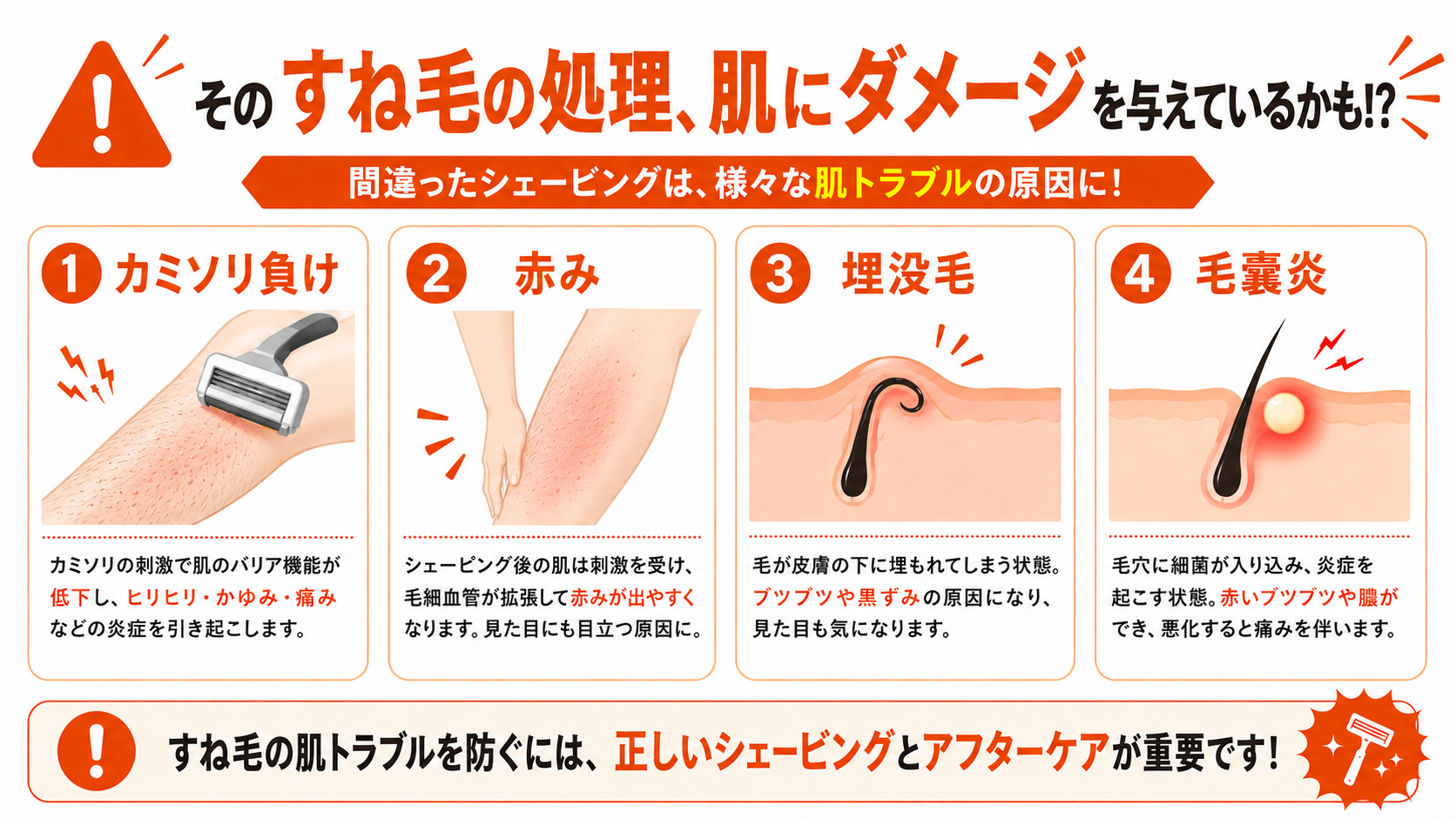 すね 毛 処理
